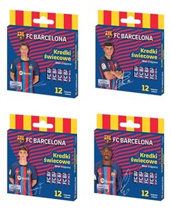 Obrazek Kredki świecowe okrągłe FC Barcelona 12kol mix
