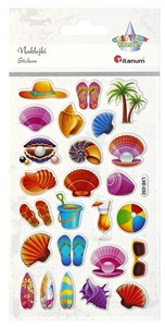 Obrazek Naklejki wypukłe lato, plaża 25szt