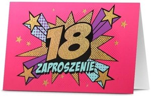 Obrazek Zaproszenie Urodziny 18 (5szt)