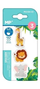 Obrazek Gumka do ścierania Safari 3szt