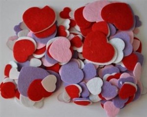 Obrazek Naklejki z filcu serca 200szt