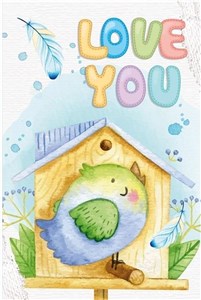 Obrazek Notatnik ozdobny 105x165/64K kratka TW Ptaszek