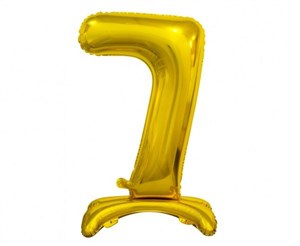 Picture of Balon foliowy B&C Cyfra stojąca 7 złota 74cm
