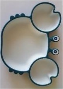 Picture of Talerz krab premium turkusowo-biały