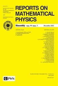 Picture of Reports on Mathematical Physics 90/3/2022 Polska