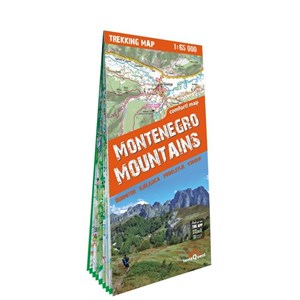 Picture of Góry Czarnogóry laminowana mapa trekkingowa 1:65 000 Montenegro Mountains: Durmitor, Bjelasica, Prokletije, Komovi