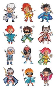 Obrazek Naklejki foliowe metaliczne - superbohaterowie