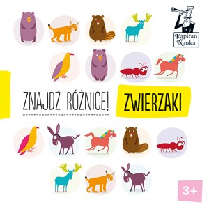 Obrazek Kapitan Nauka Znajdź różnice! Zwierzaki