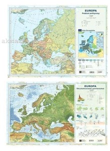 Obrazek Mapa Europy A2 Dwustronna laminowana (10szt)