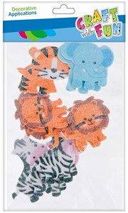 Obrazek Ozdoba samoprzylepna zwierzątka dzikie 3w1 13szt