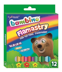 Picture of Flamastry brokatowe 12 kolorów Bambino