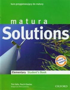 Picture of Matura Solutions Elementary Student's Book Kurs przygotowujący do matury