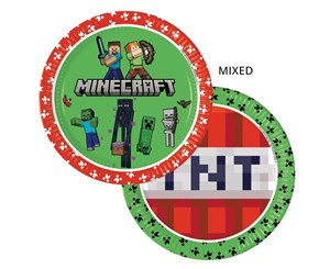Picture of Talerzyki papierowe Minecraft 23cm 8szt.