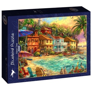 Picture of Puzzle 2000 Kolorowe domki na plaży