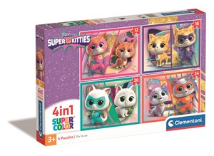 Picture of Puzzle 4 w 1 Super Kolor Superkitties 21531