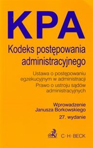 Obrazek Kodeks postępowania administracyjnego Ustawa o postępowaniu egzekucyjnym w administracji. Prawo o ustroju sądów administracyjnych.