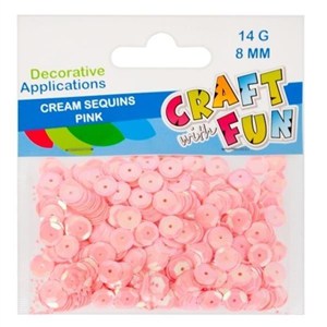 Picture of Cekiny kremowe 8mm różowy