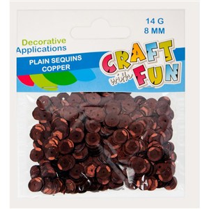 Obrazek Cekiny gładkie 8mm miedziany