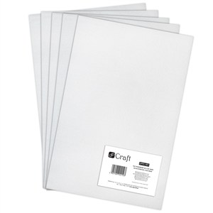 Obrazek Filc poliestrowy A4 white 5 szt.