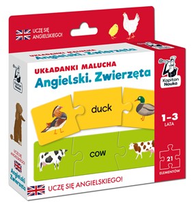 Obrazek Układanki malucha Angielski Zwierzęta 1-3 lata