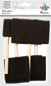 Obrazek Pędzle gąbkowe płaskie mix 4szt