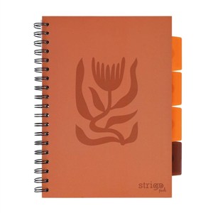Obrazek Kołozeszyt Strigo Pads Project Book B5 kratka Floral - ceglany