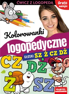 Obrazek Kolorowanki logopedyczne Głoski Sz Ż Cz Dż z naklejkami