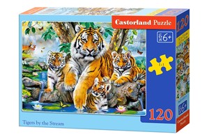 Picture of Puzzle Tigers by the Stream 120 B-13517